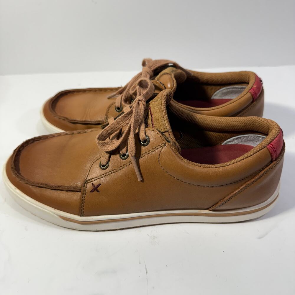 Twisted X Brown Leather Lace Up Kicks Chukka Moccasin Western Womens Shoes 9 - Picture 2 of 7